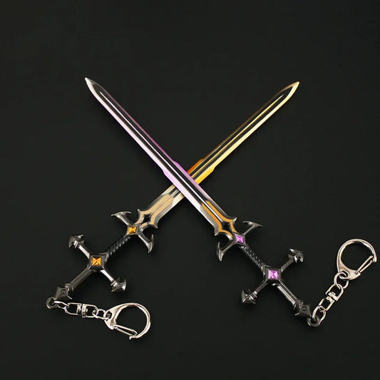 17cm Broken Blade Of The Ruined King Valorant Keychains Game Peripheral Metal Katana Model Accessories Keychain Gifts Toys Boys