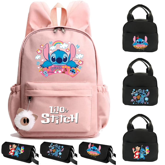 Disney Lilo Stitch Backpack, Pencil bag & Lunch bag